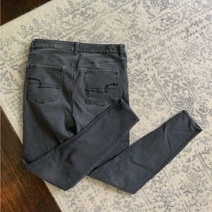 American Eagle Black Extra Long Skinny Jeans Size 12